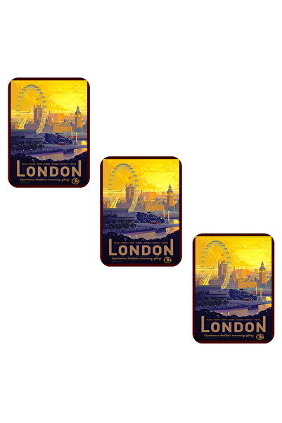 Vera Buzdolabı Magneti - 3 Adet İngiltere London Magneti