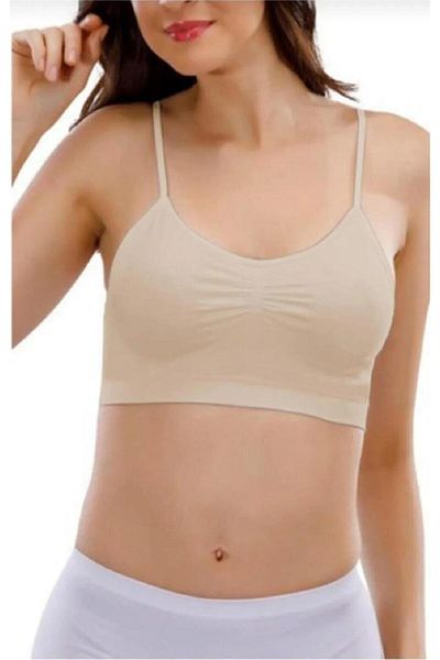 Layza Form 15000 Thread Strap Seamless Removable Pad Bustier Bra Half Tank Top