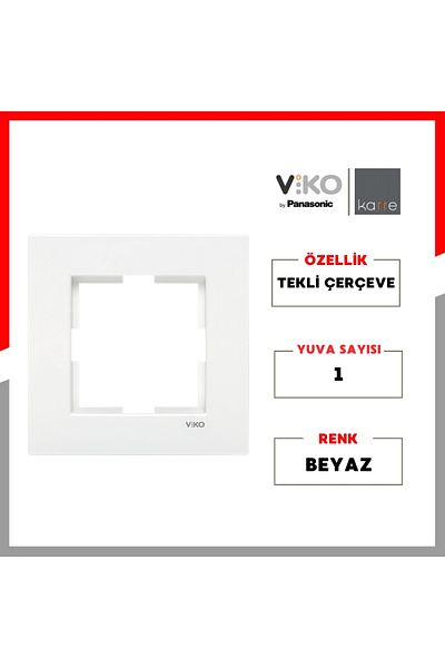 VİKO Viko - White Single Karre Socket Frame