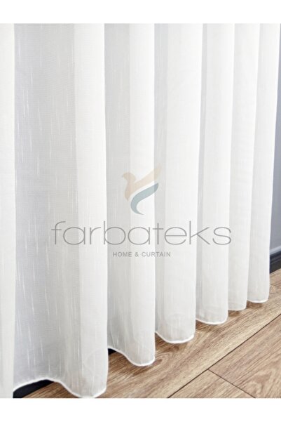Taç Exculusive Love Does Not Want Ironing, Wrinkle-Free Plain 3 Layer Pleated Tulle Curtain