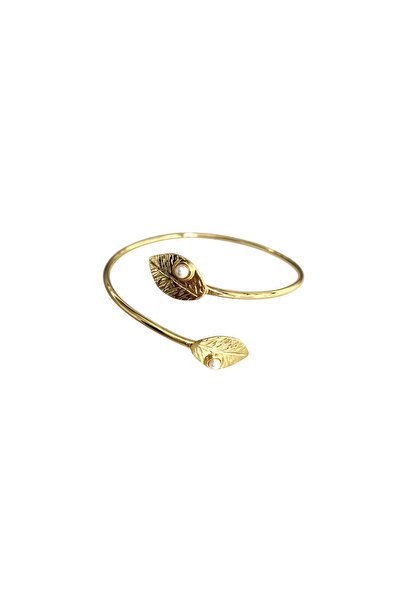 Pazu Bilekliği Gold Plated İnci Detaylı Upper Arm Cuff