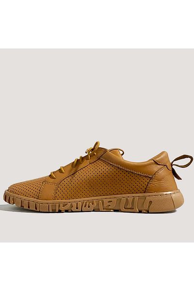 Mammamia 145 Women's Leather Casual Shoes - Tan - 36