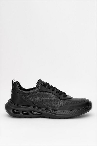 MARCOMEN Men Black Casual Clothes Genuine Leather Shoes