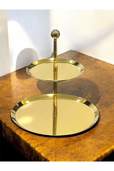 Tiamo Medium Tier Presentation Catering Plate (Titanium Gold)