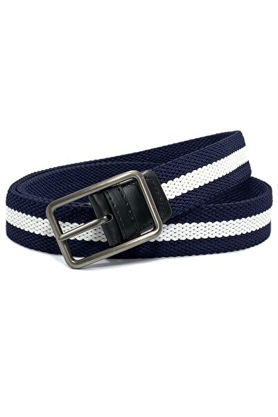 Classic Milano Braided Canvas Woven Elastic Stretch Belt for Men with Multico...