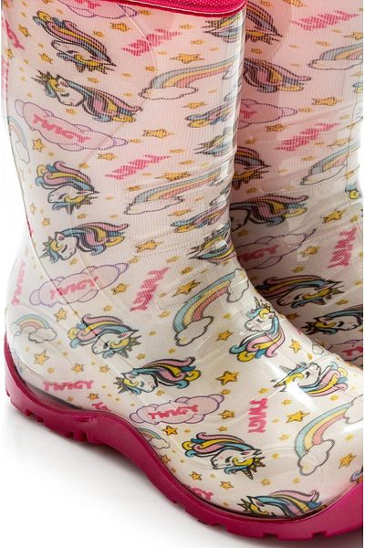 Twigy Nn0607 Rain White Kids Boots