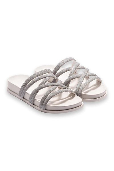ZAXY Dd0220 Shine Ad Vegan Silver Women's Slippers