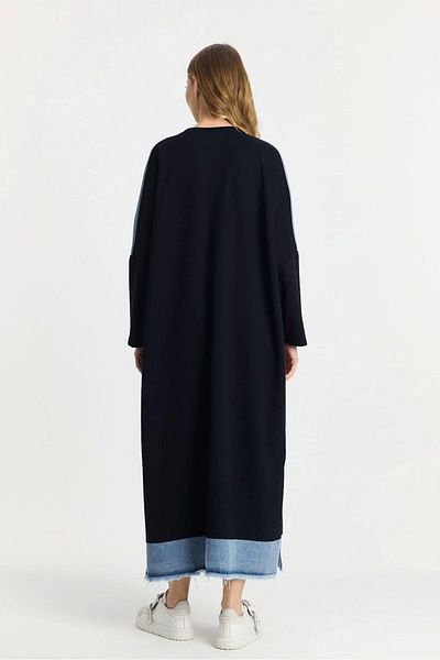 SUMEF Denim Piece Oversize Dress-Black