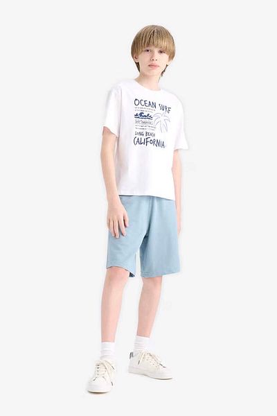 DeFacto Αγόρι μπλουζάκι με στάμπα Crew Neck E6315a8/wt34