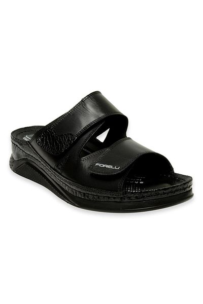 Forelli 23616z Greta-h Comfort Μαύρες Γυναικείες Παντόφλες