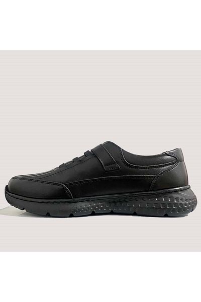 Bulldozer 250732   Velcro Women's Leather Casual Shoes - Black - 38