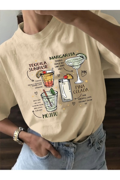 LAND MODA Дамска модна тениска с къс ръкав с щампа - ежедневен спортен стил, ...