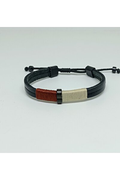 mama india alaçatı Modern Design Adjustable Leather Bracelet No 4