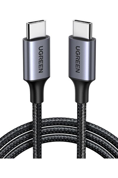 Ugreen 60W USB-C to USB-C Cable, 1M Nylon Braided Cord, 2.0 Fast Charging Cable