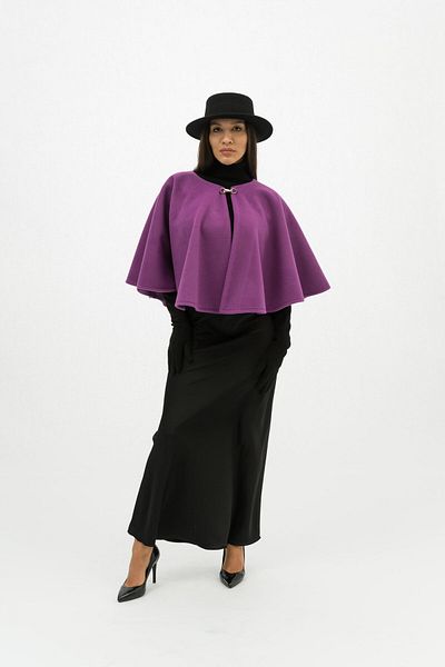 Gorgeaux Purple Cape and Black Skirt Emilia Outfit - S(36)