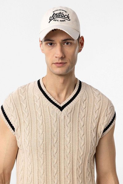 Antioch Ecru Embroidered Men's Hat