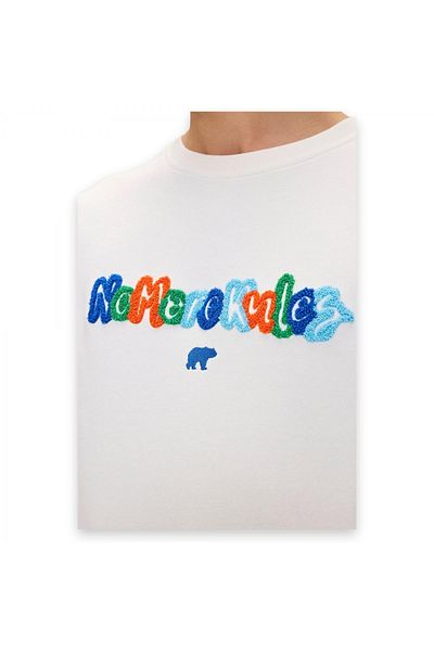 Bad Bear 24.02.12.018 - Unisex White Furry Crewneck Sweatshirt