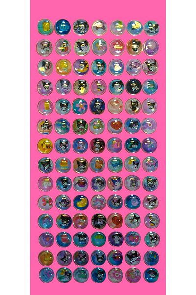 madam shushu Kuromi Badge Sticker (Pack of 100)