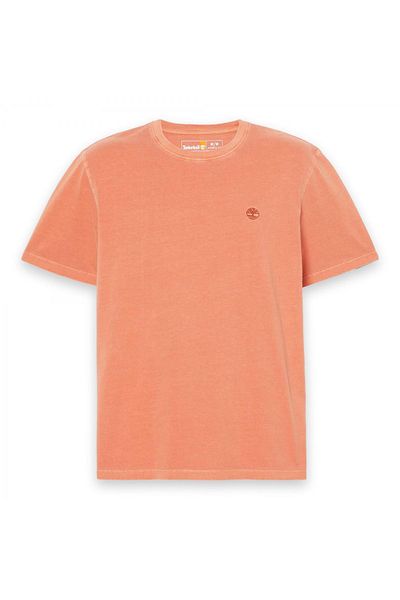 Timberland Tb0A5Yay Garment Dye Sleeve Orange Men's T-Shirt