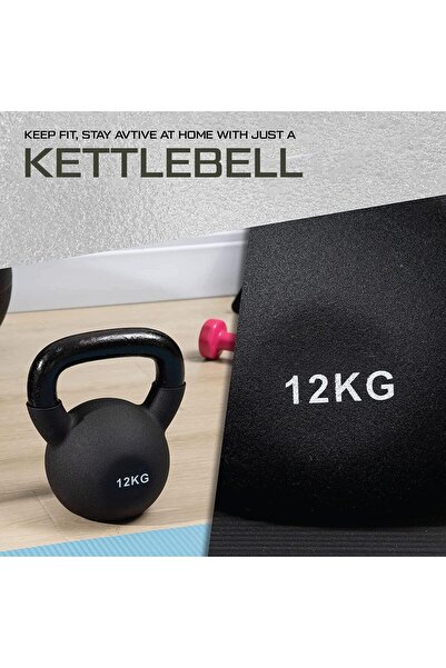 YALLA HomeGym 8KG Kettlebell Cast Iron Rubber Coated Floor Friendly Kettlebell for Weight Lifting