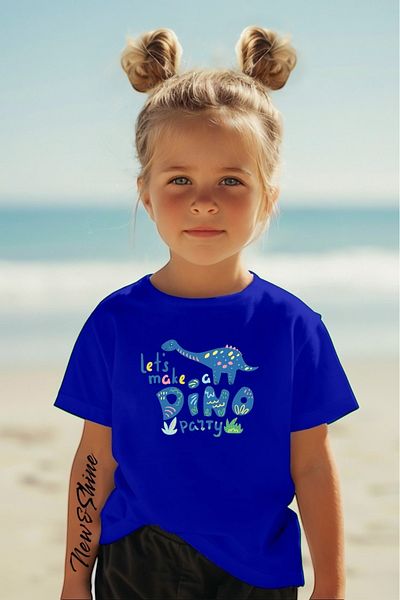 New Shine 1 tricou este un cadou pentru achiziții de 6 și peste în coș - Tricou pentru copii oversize cu imprimeu Dino Party