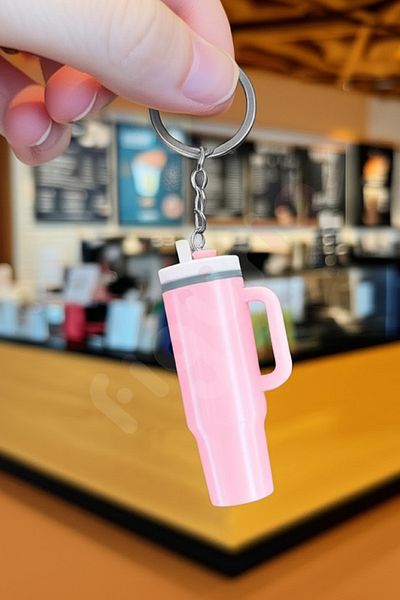 figurio Pink Thermos and Keychain