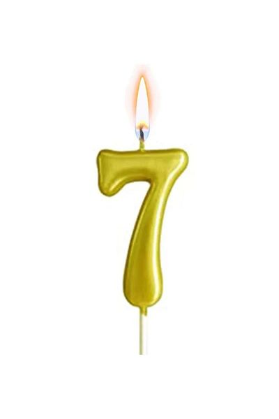 Generic شمعة عيد ميلاد سعيد رقم 7 مقاس 2.5 × 4.5 سم