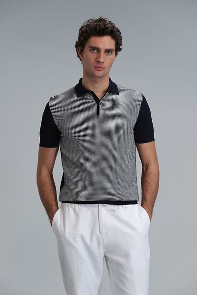 Lufian Ανδρικό πουλόβερ Martın Navy Blue