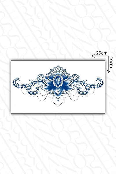 SERRANO 30 Gün / 1 Ay Kalıcı Sternum - Göbek - Bel - Jartiyer Dövme Tattoo - 12 Saat Sonra Kararır