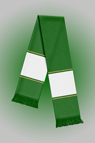 JOLT Eșarfă pentru fani, verde și albă, model nr: 001