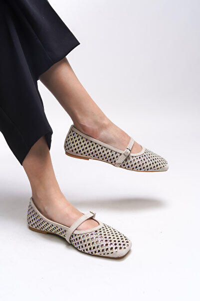 Riccon Phrelduth Women's Ballerinas 0012400 Skin Suede