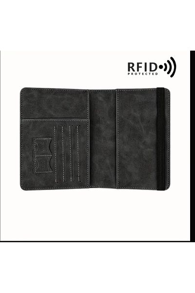 ORGANICYOU Retro Pu Passport Holder with Shelf, Thin Passport Wallet and Multi-Functional Ganzu Collection