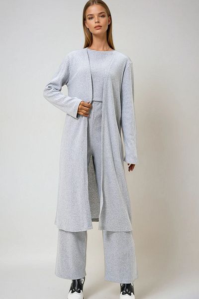 VAGGON طقم ركوب الدراجات Grimelange للسيدات - بلوزة مبطنة على الكتف وبنطلون وبدلة كارديجان Prmx4710-rv