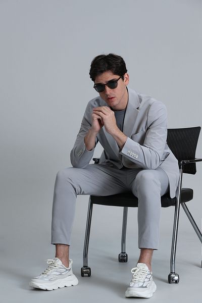 Lufian Alex Smart Men's Slim Fit Light Gray Chino Pants