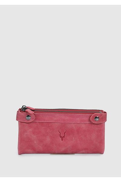Carrera Carrera 004 Pink Wallet - Double Zipper, Crazy Design