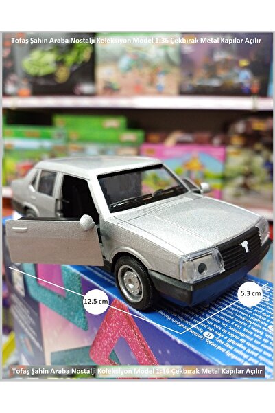 OYUNCAKSAHİLİ Tofaş Şahin 1978 Nostalji Model Metal Araba 2 Kapı Açılır Klasik Koleksiyon Araba Gri