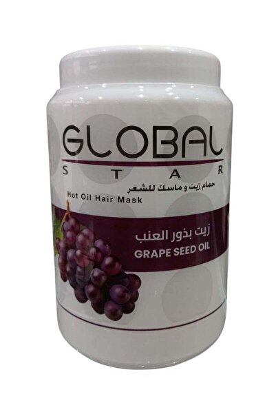 Globalstar حمام زيت وماسك للشعر بخلاصة زيت بذور العنب - ترطيب عميق ولمعان طبي...