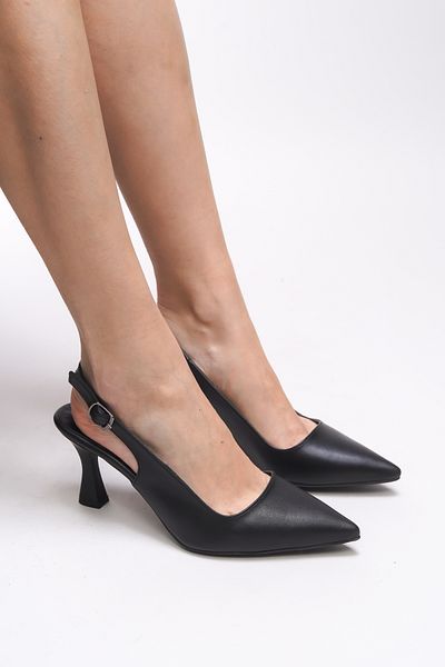 Riccon Pantofi cu toc pentru femei Jenelossa 0012013   Piele neagră