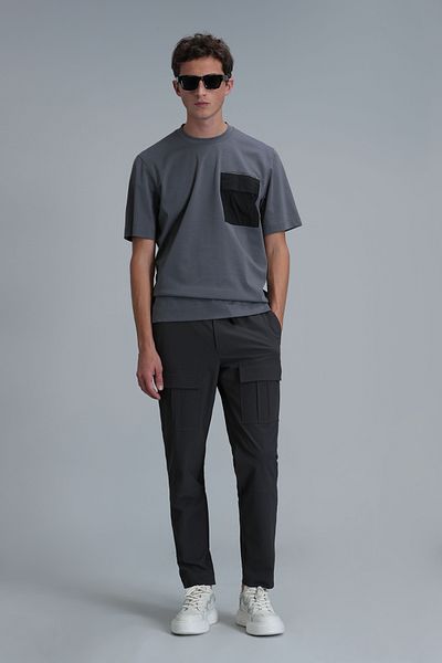 Lufian Γκρι Liam Μοντέρνο Γραφικό T-Shirt