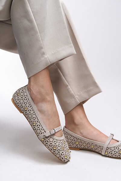 Riccon Eraemius Women's Ballerinas 0012300 Skin Suede