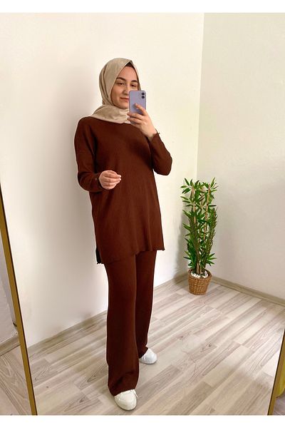 Marjita Hijab Striped Knitwear Set - Comfortable Fit