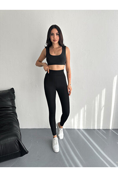 sportiness Visok struk LEGGINGS Elastično LEGGINGS OD TKANINE