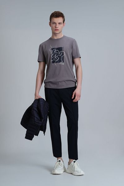Lufian Nally Modern Graphic T-Shirt Mink