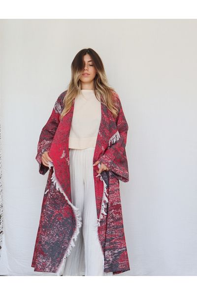 Su Koleksiyon PALETTE COTTON WOVEN BOHO STYLE CARDIGAN