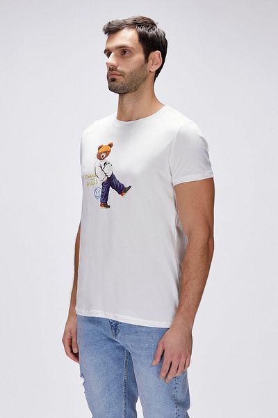 Bad Bear Nash White Men's Printed T-Shirt