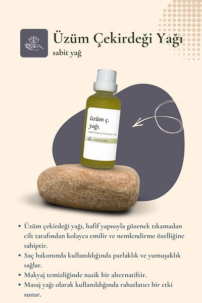 sabunal Grape Seed Oil 50 ml Skin and Nail Natural Care Oil