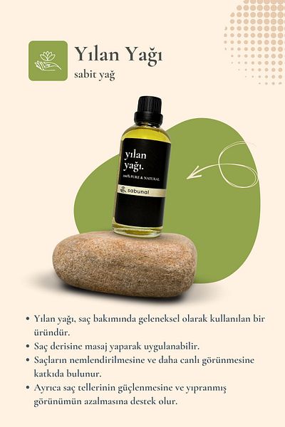 sabunal Snake Oil 100 ml - Traditional Oil Suitable for Hair Care