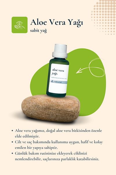 sabunal Aloe Vera Oil 30 ml - Natural Cold Pressed Skin Care Oil