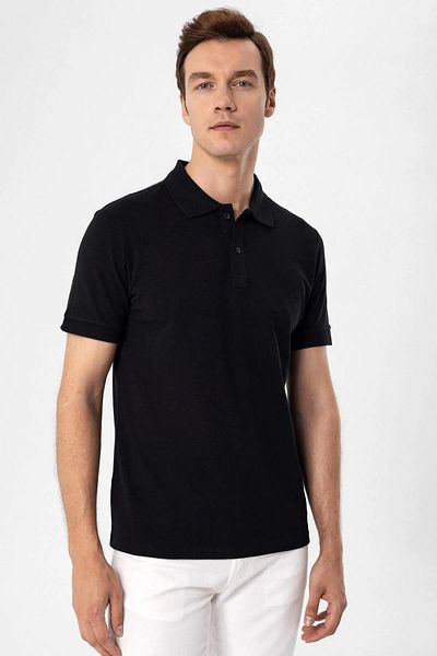 SÜVARİ Regular Fit Polo Neck Plain T-Shirt