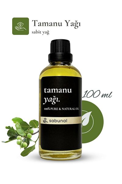 sabunal Tamanu Oil 100 ml - Cold Pressed Skin and Hair Care Oil